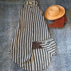 Cotton/Rayon long button down sundress.